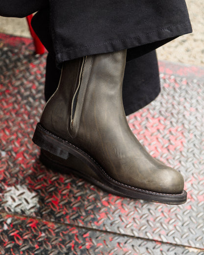 Rolling Dub Trio Casper Side Zip Boot - Gray Guidi Calf - Standard & Strange