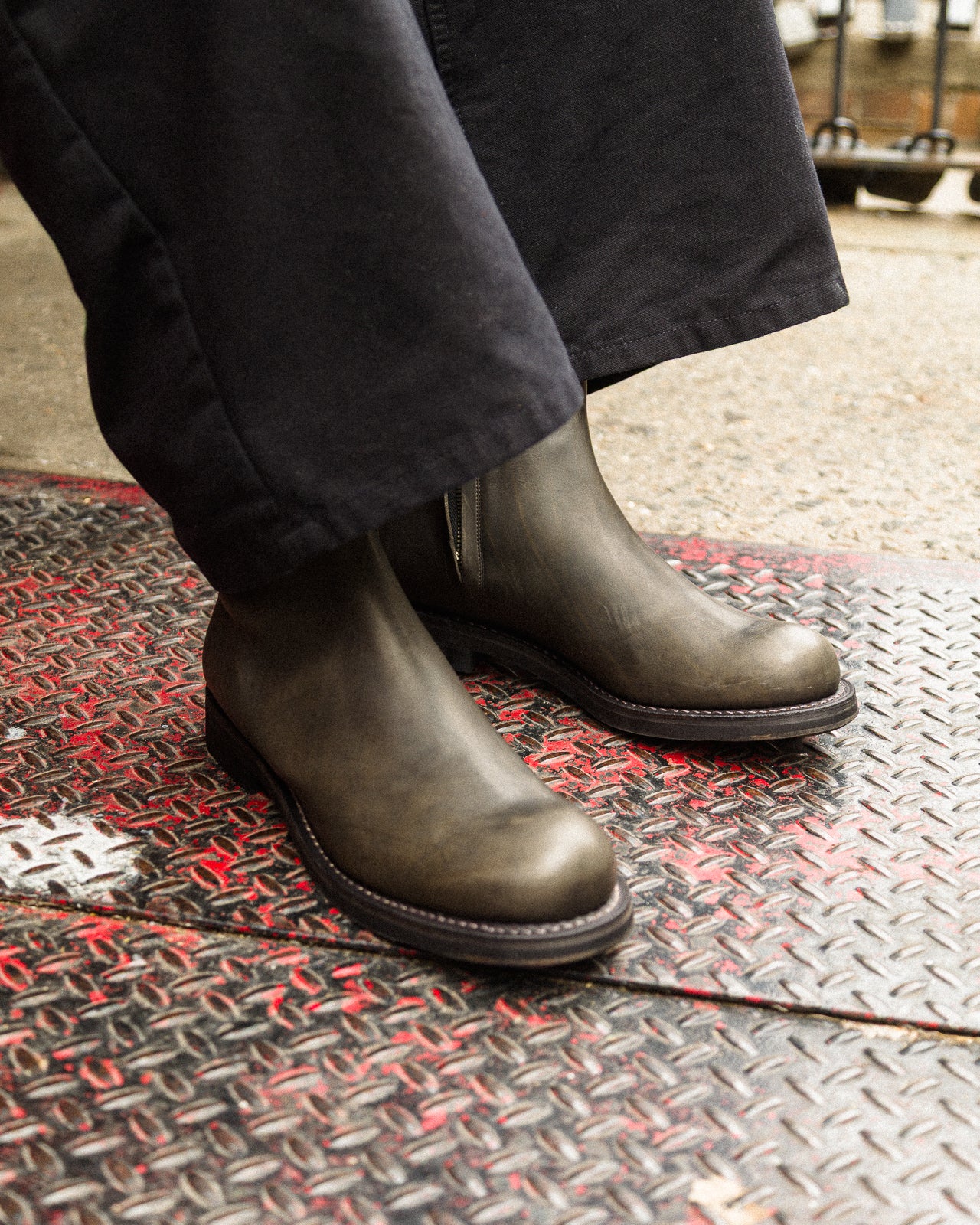 Rolling Dub Trio Casper Side Zip Boot - Gray Guidi Calf - Standard & Strange