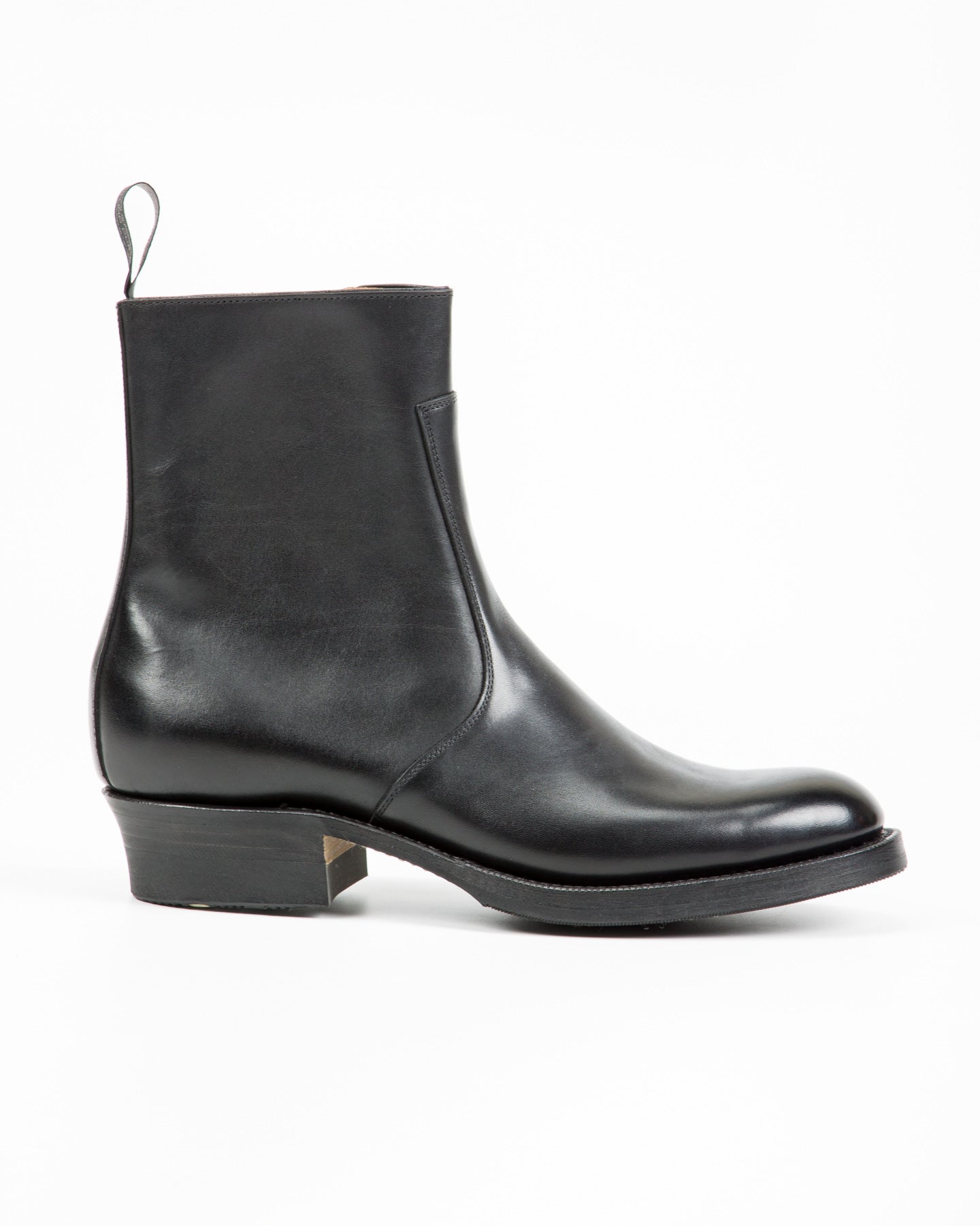 Rolling Dub Trio Gleaners Side Zip Boots - Black Japanese Box Calf - Standard & Strange