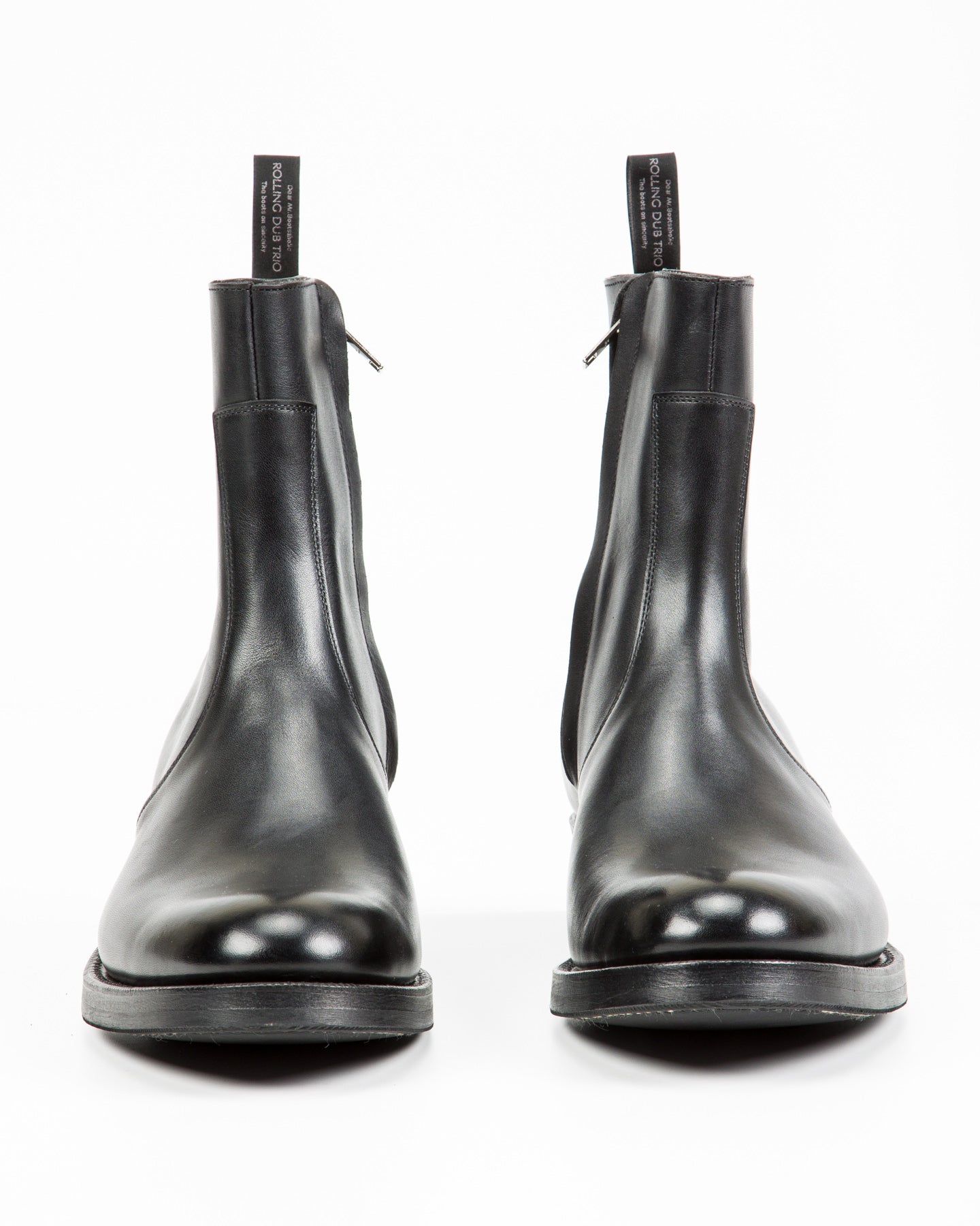 Rolling Dub Trio Gleaners Side Zip Boots - Black Japanese Box Calf - Standard & Strange