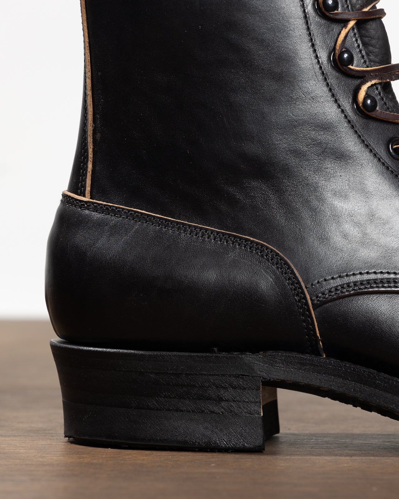 Rolling Dub Trio Griffin 8.5" Plain Toe Boots Black Horsebutt