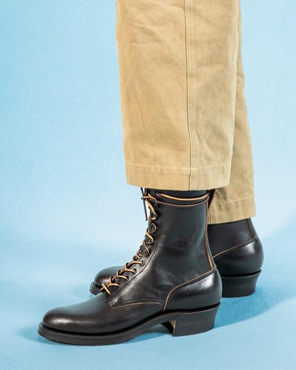 Rolling Dub Trio Griffin 8.5" Plain Toe Boots - Black Horsebutt - Standard & Strange