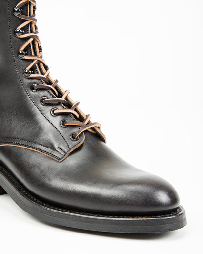 Rolling Dub Trio Griffin 8.5" Plain Toe Boots - Black Horsebutt - Standard & Strange