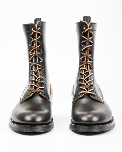 Rolling Dub Trio Griffin 8.5" Plain Toe Boots - Black Horsebutt - Standard & Strange