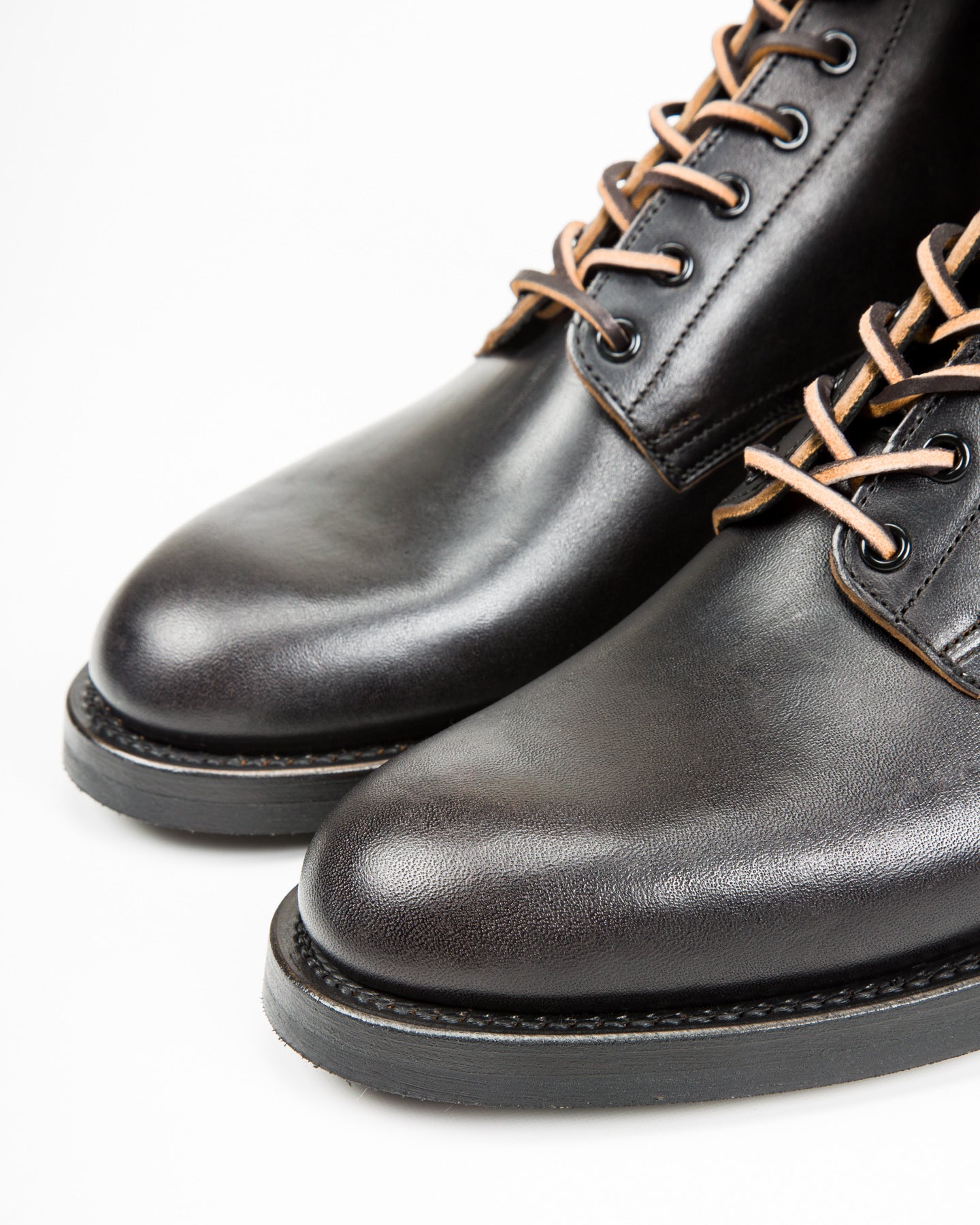 Rolling Dub Trio Griffin 8.5" Plain Toe Boots - Black Horsebutt - Standard & Strange