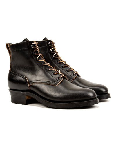 Griffin Plain Toe Boots - Black Horsebutt