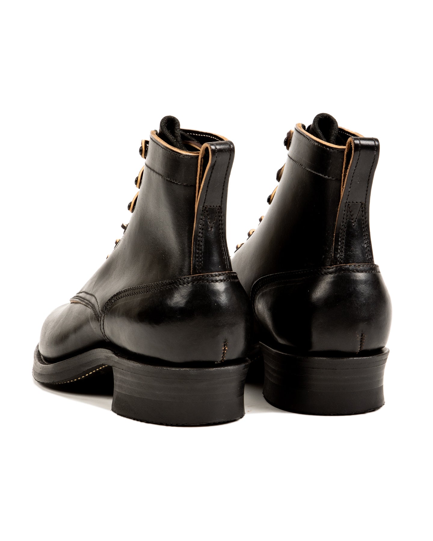 Rolling Dub Trio Griffin Plain Toe Boots - Black Horsebutt