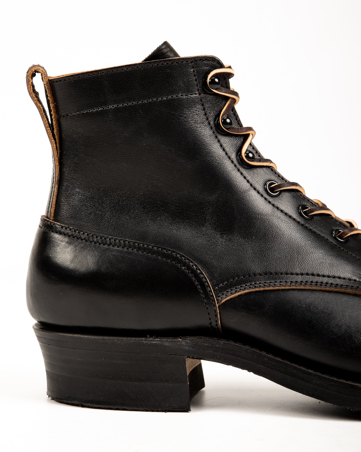 Griffin Plain Toe Boots - Black Horsebutt
