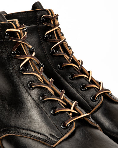 Griffin Plain Toe Boots - Black Horsebutt