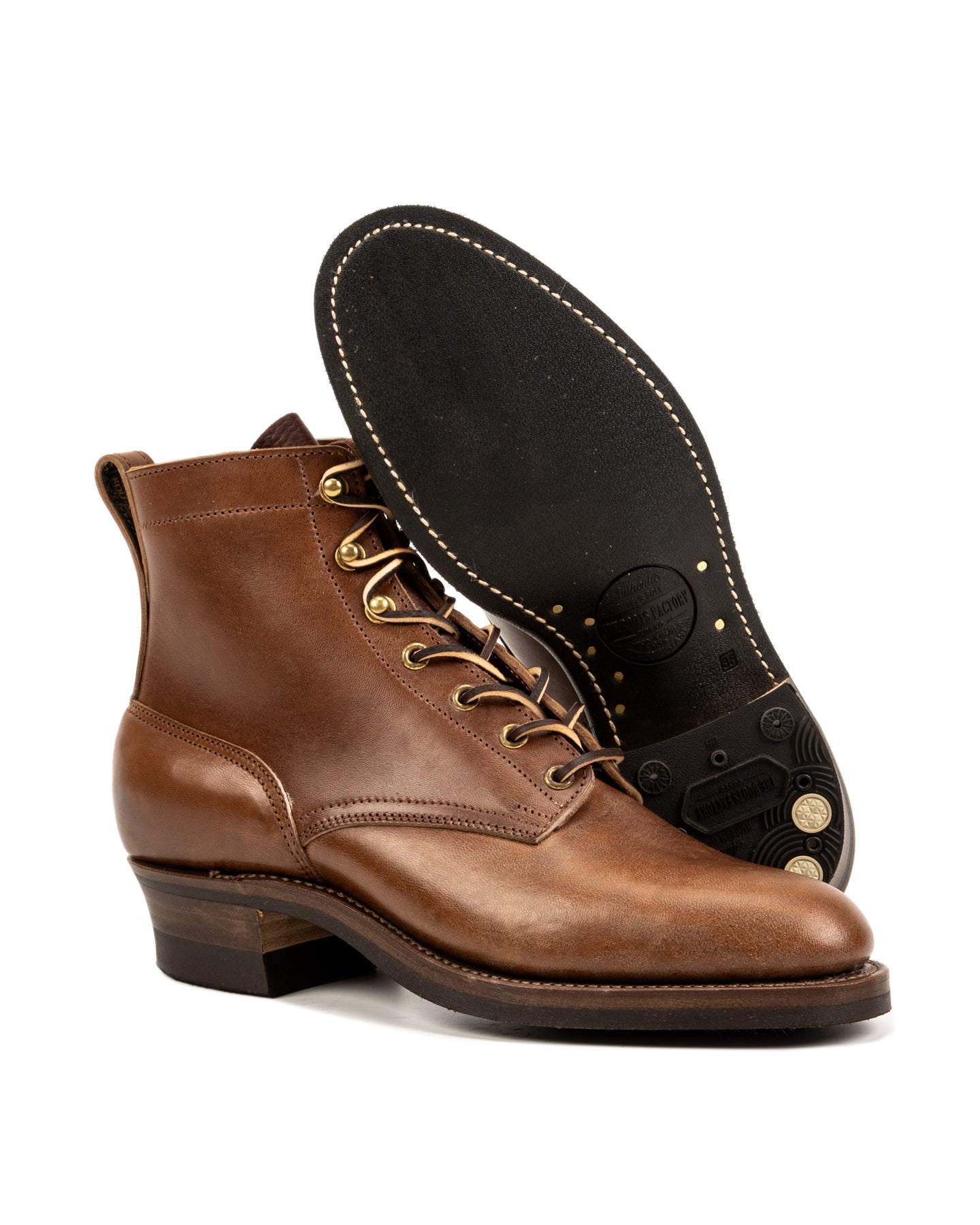 Griffin Plain Toe Boots - Brown Horsebutt