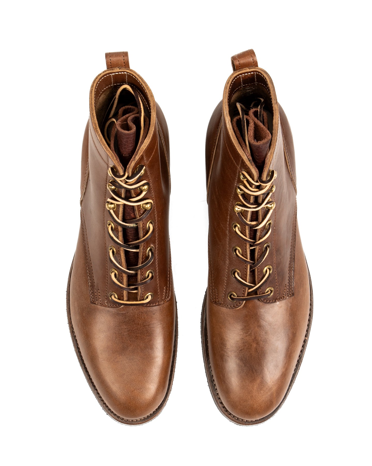 Rolling Dub Trio Griffin Plain Toe Boots - Brown Horsebutt