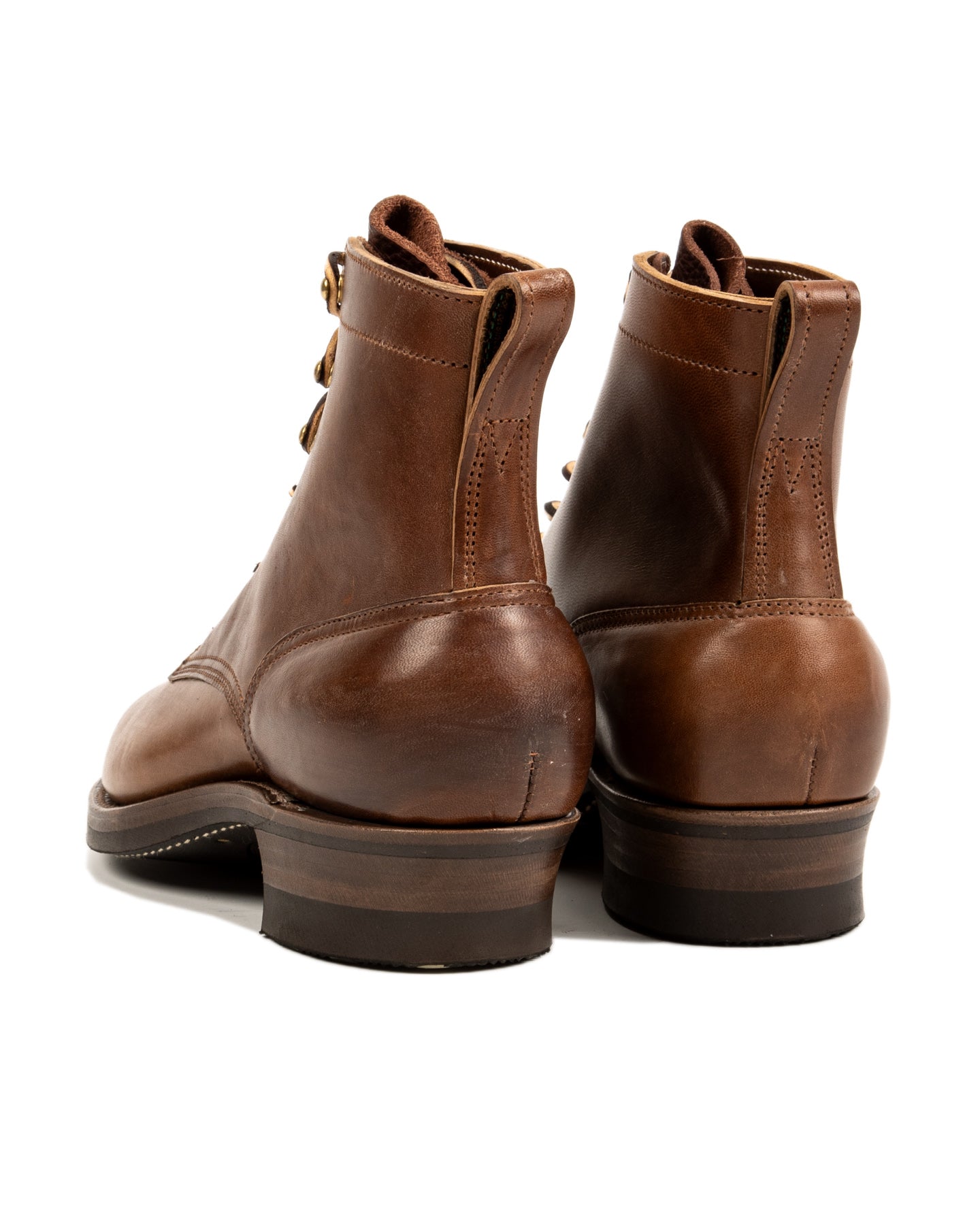 Rolling Dub Trio Griffin Plain Toe Boots - Brown Horsebutt