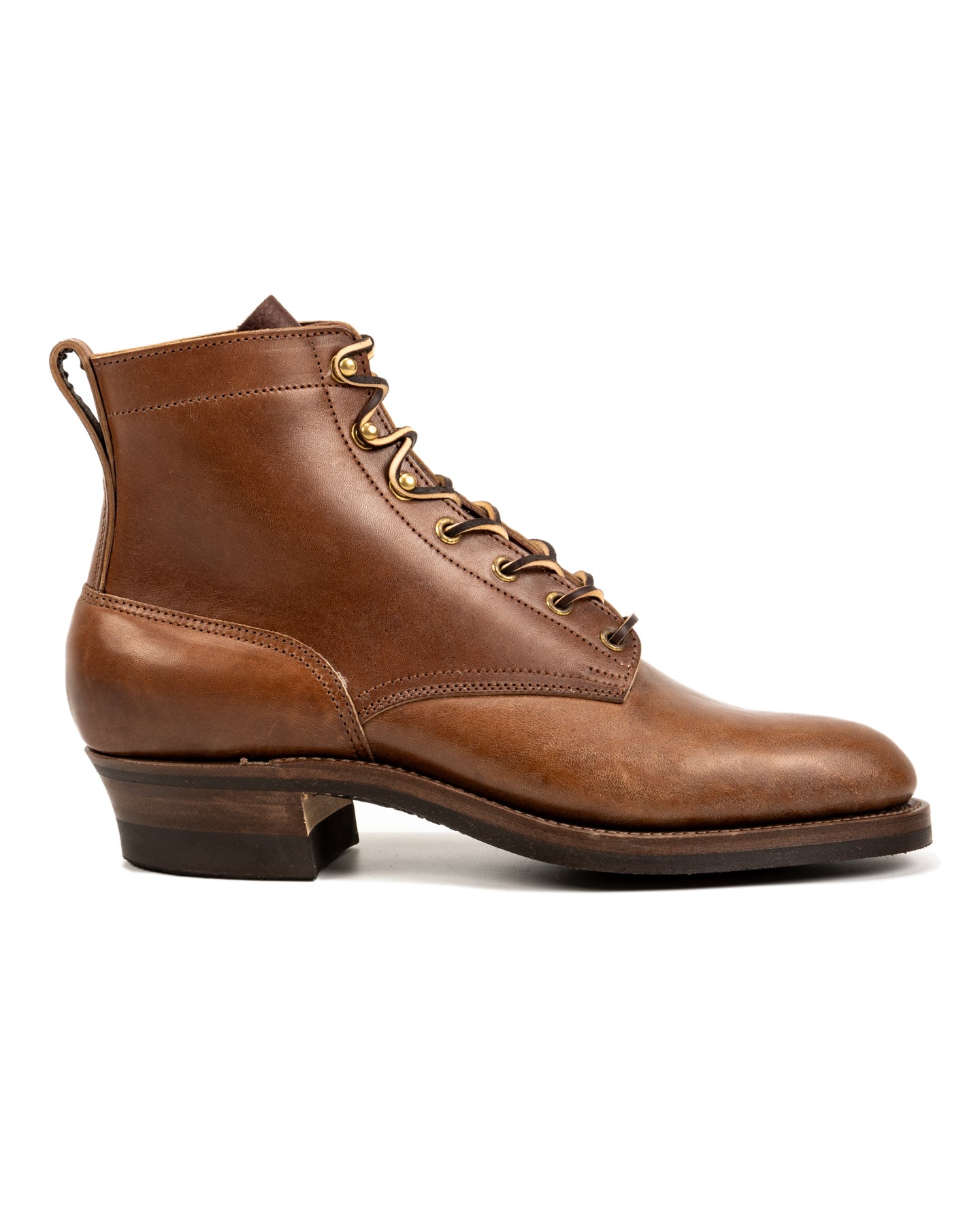 Rolling Dub Trio Griffin Plain Toe Boots - Brown Horsebutt