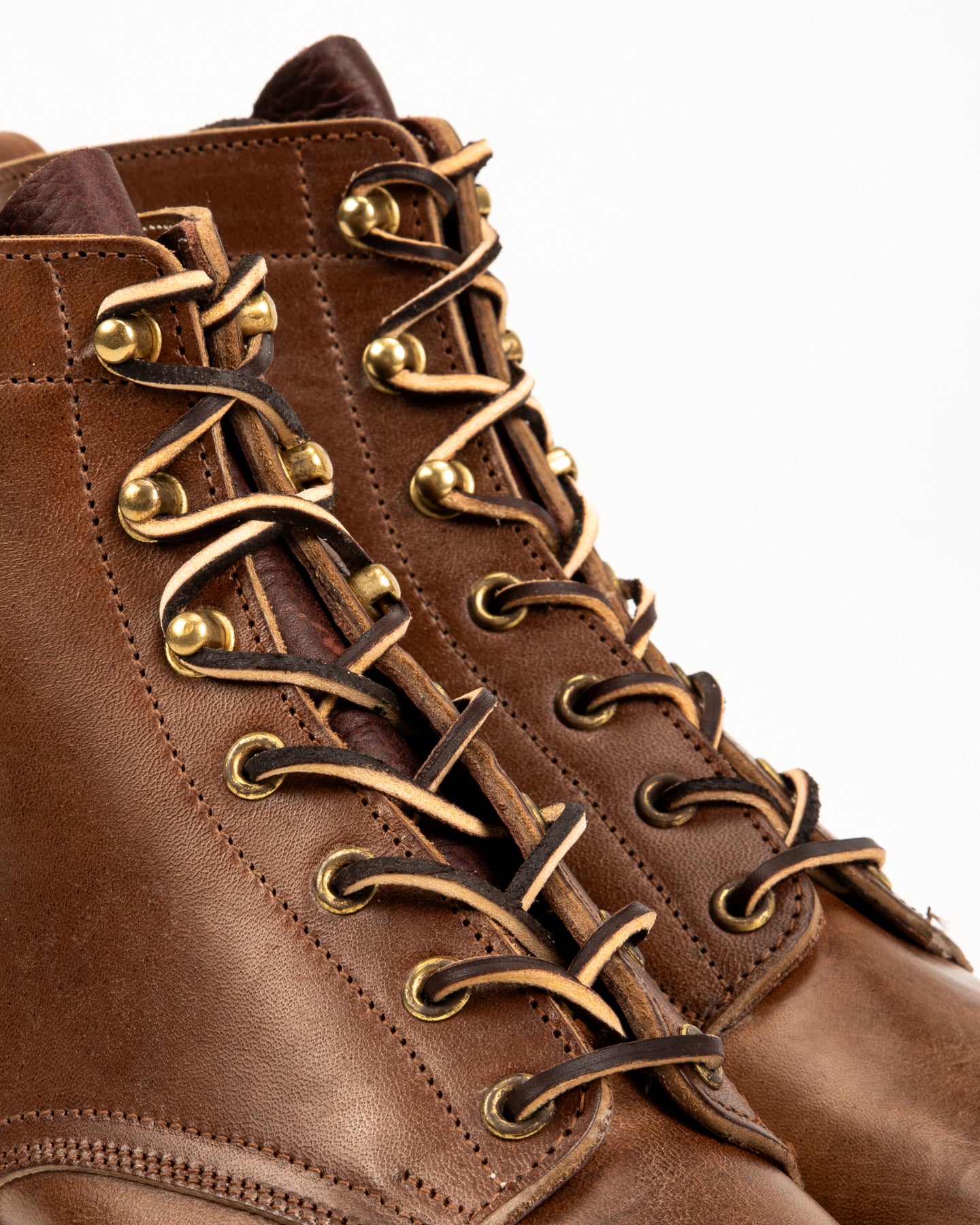 Rolling Dub Trio Griffin Plain Toe Boots - Brown Horsebutt