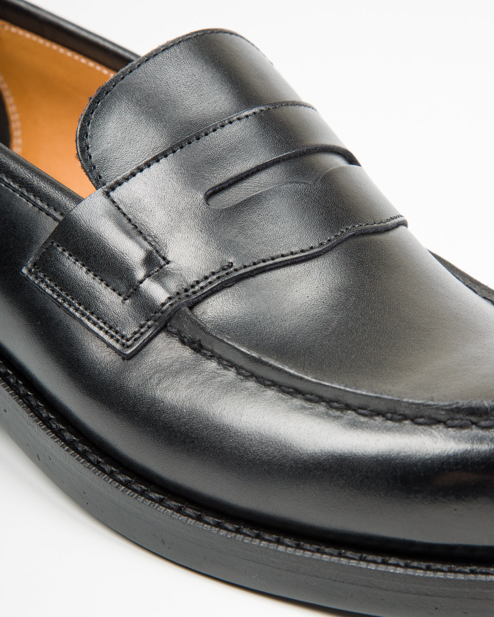 Rolling Dub Trio In'Ei Coin Loafers - Black Dutch Box Calf - Standard & Strange