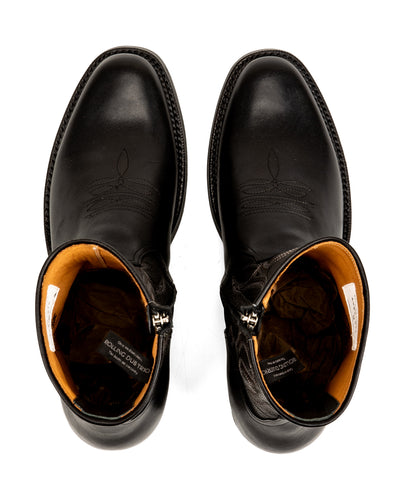 Loro Side Zip - Goat/Calf Black Flame Embroidery