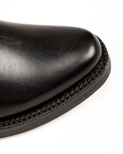 Loro Side Zip - Goat/Calf Black Flame Embroidery