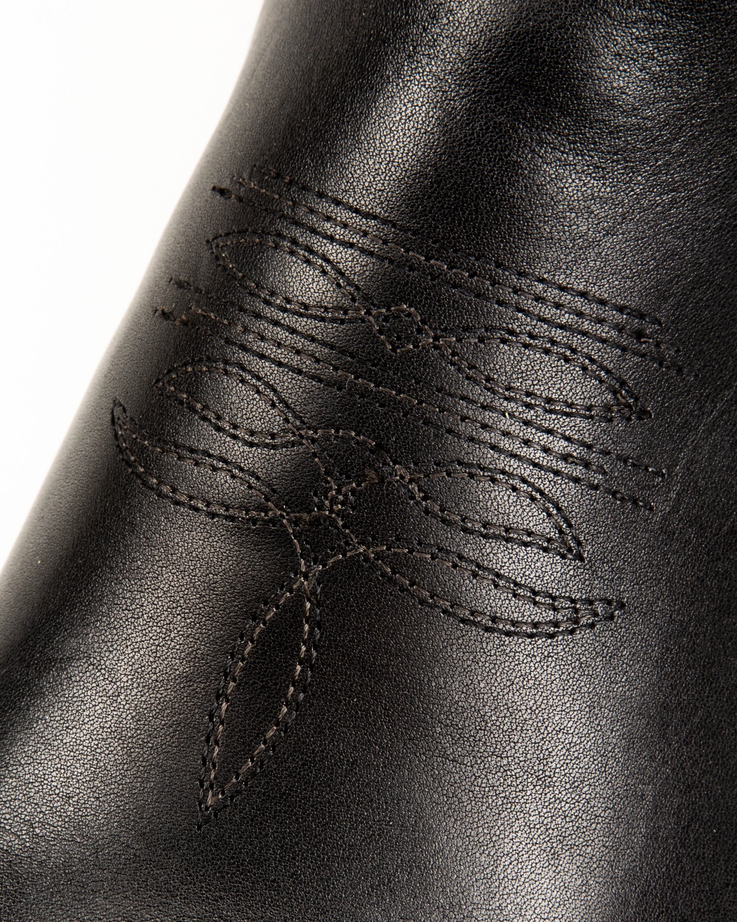 Loro Side Zip - Goat/Calf Black Flame Embroidery