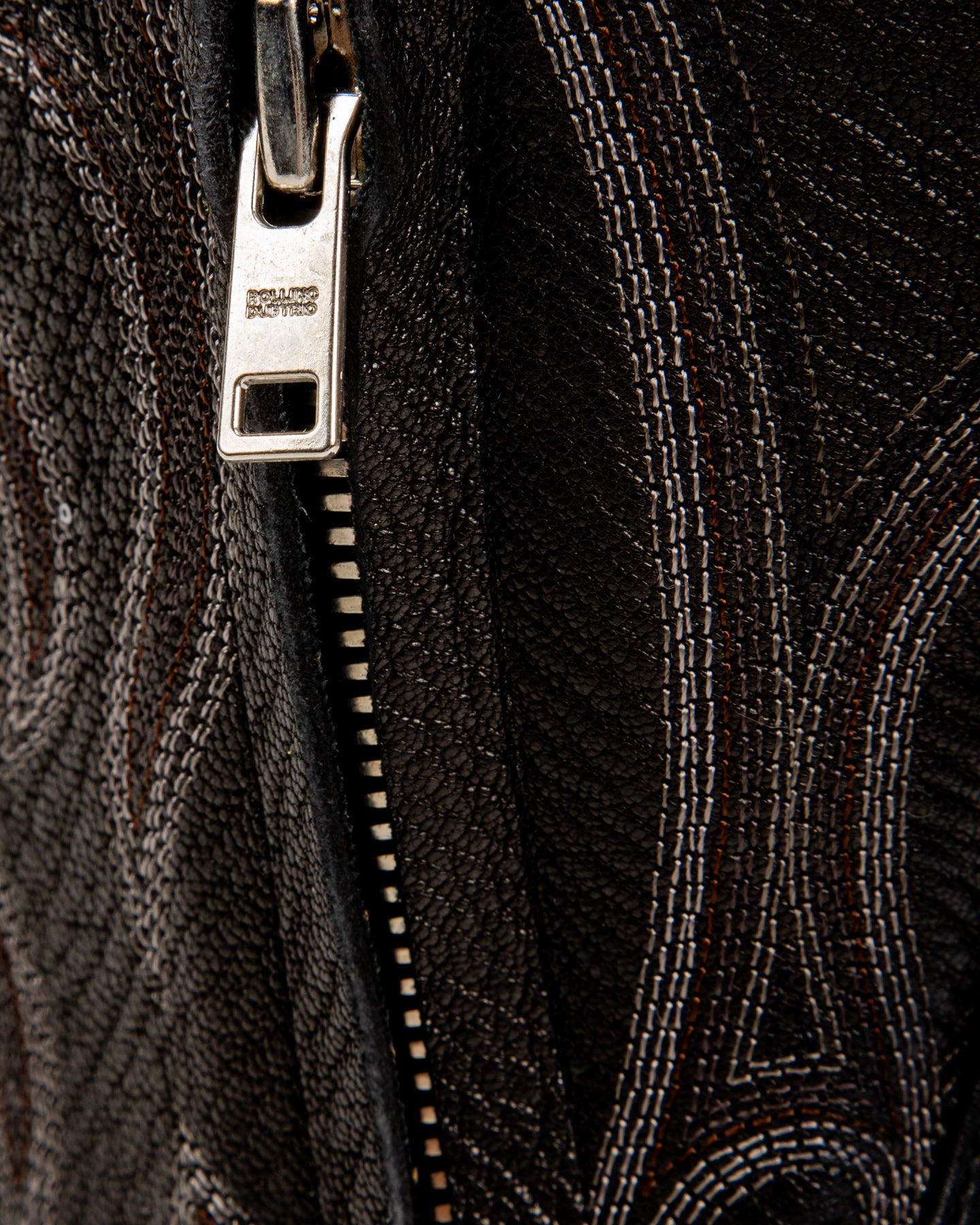 Loro Side Zip - Goat/Calf Black Flame Embroidery