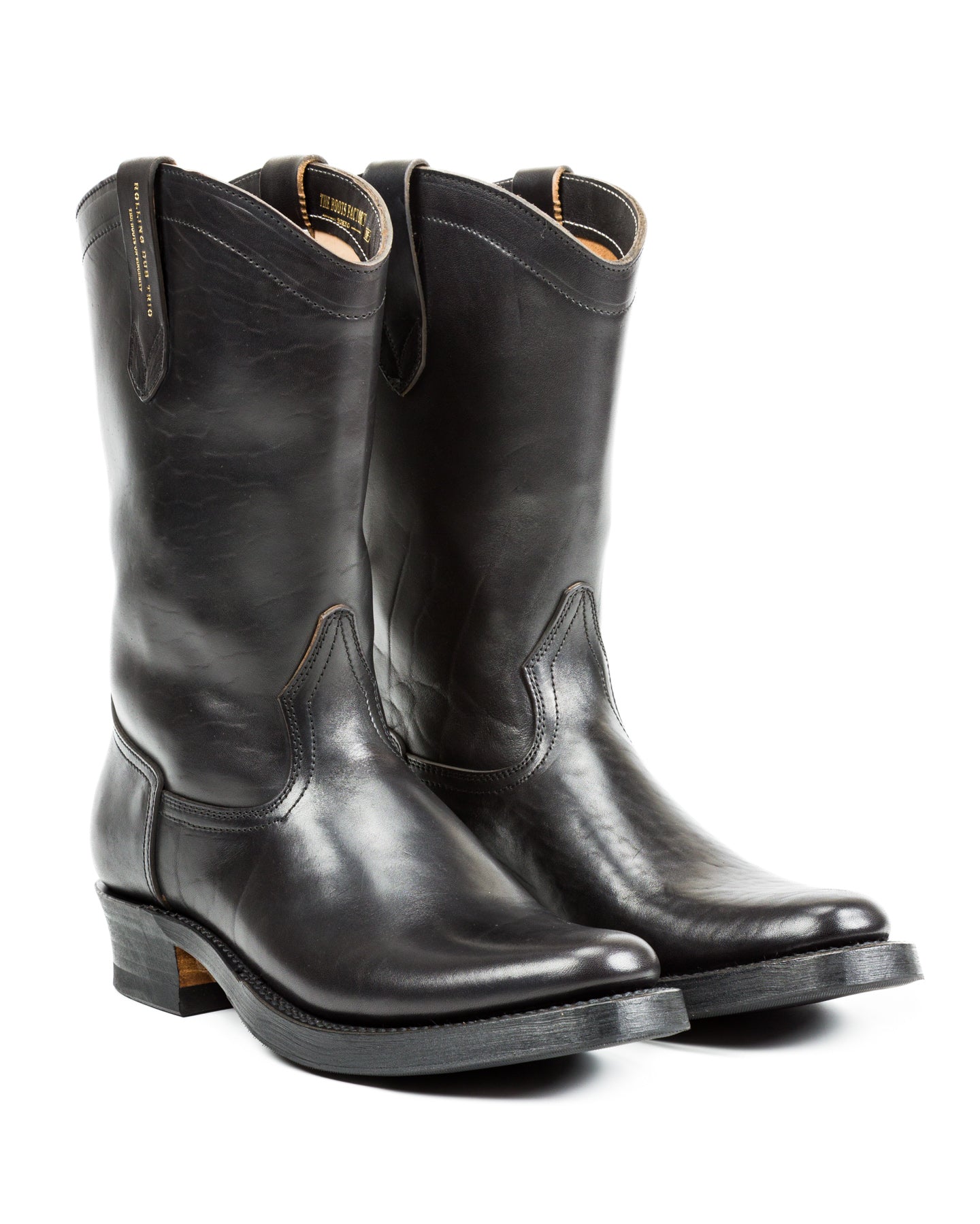 Rolling Dub Trio Loro Western Boot - Black Horsebutt - Standard & Strange