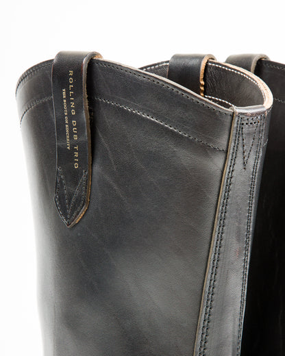 Rolling Dub Trio Loro Western Boot - Black Horsebutt - Standard & Strange