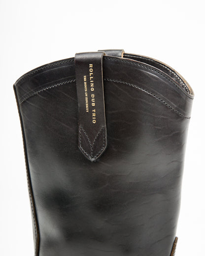 Rolling Dub Trio Loro Western Boot - Black Horsebutt - Standard & Strange