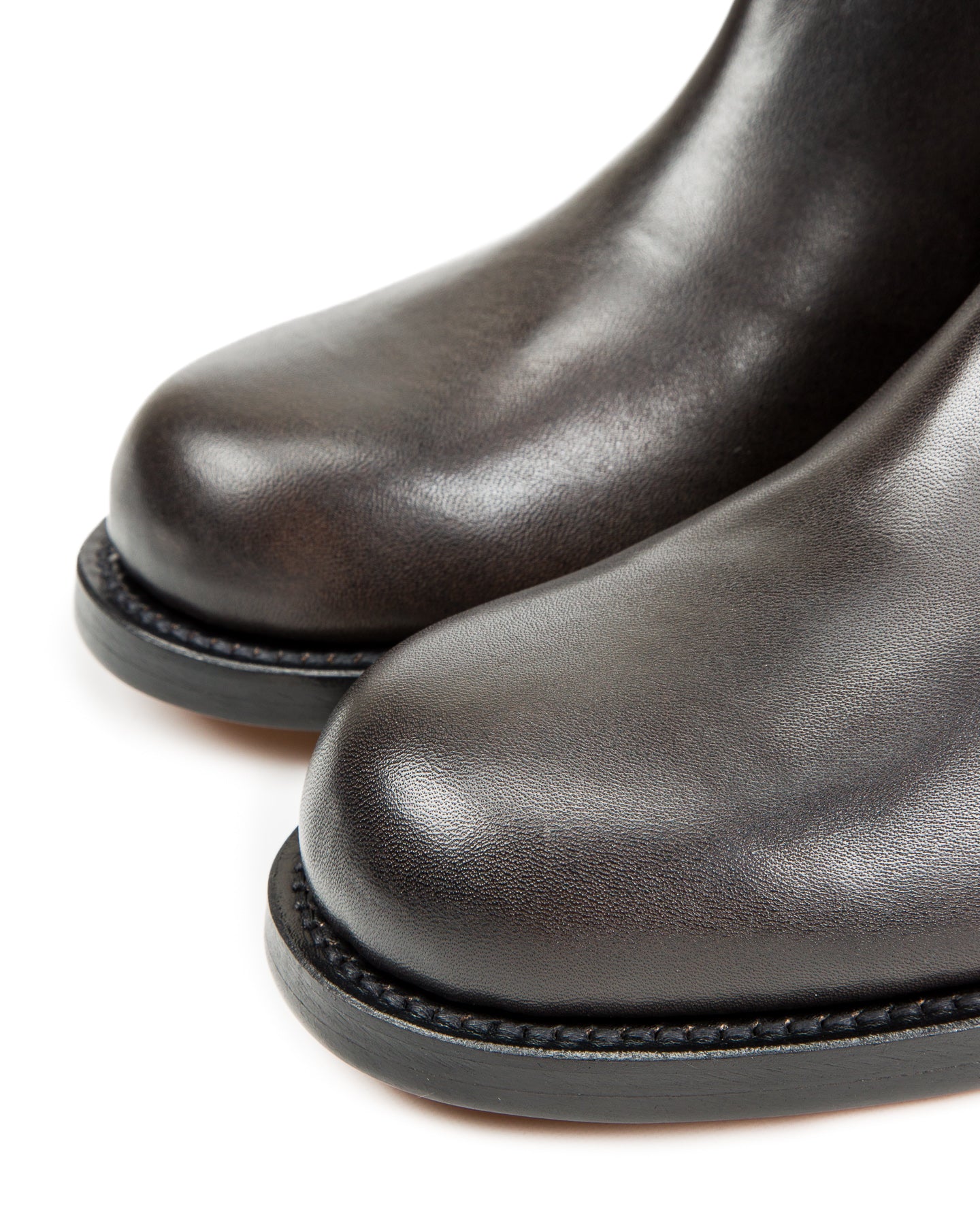 Rolling Dub Trio Rottweiler Riding Boots - Black & Brown Horsehide - Standard & Strange