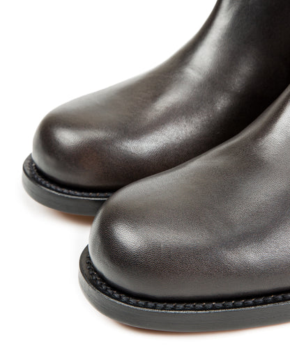 Rolling Dub Trio Rottweiler Riding Boots - Black & Brown Horsehide - Standard & Strange