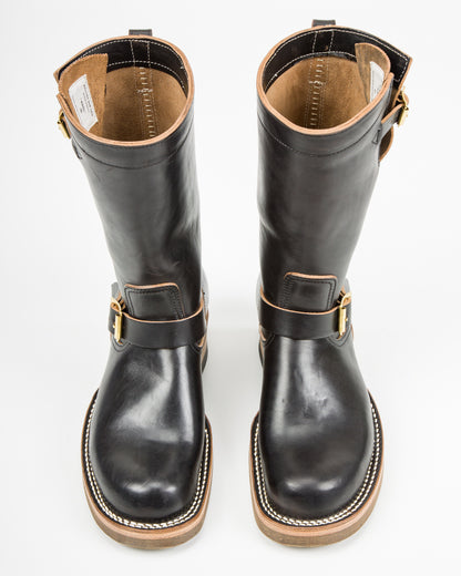 Rolling Dub Trio Roots Engineer Boots - Black Horsebutt - Standard & Strange