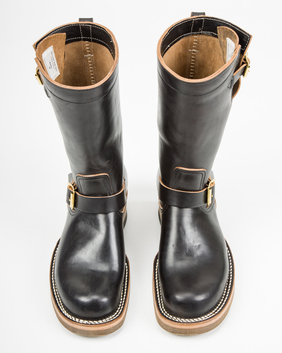 Rolling Dub Trio Roots Engineer Boots - Black Horsebutt - Standard & Strange