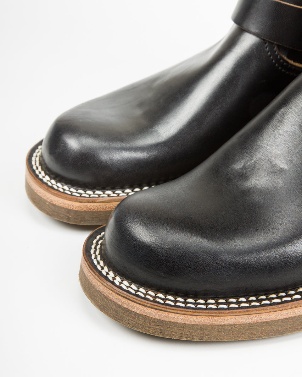 Rolling Dub Trio Roots Engineer Boots - Black Horsebutt - Standard & Strange