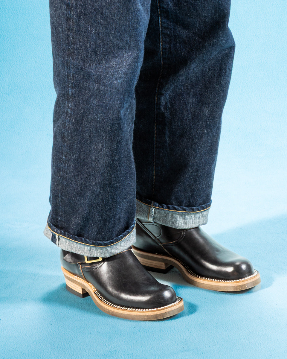 Rolling Dub Trio Roots Engineer Boots - Black Horsebutt - Standard & Strange