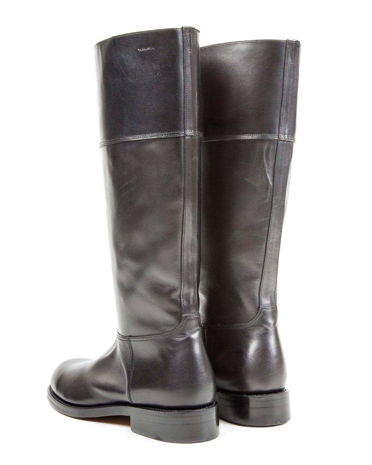 Rolling Dub Trio Rottweiler Riding Boots - All Black Horsehide - Standard & Strange