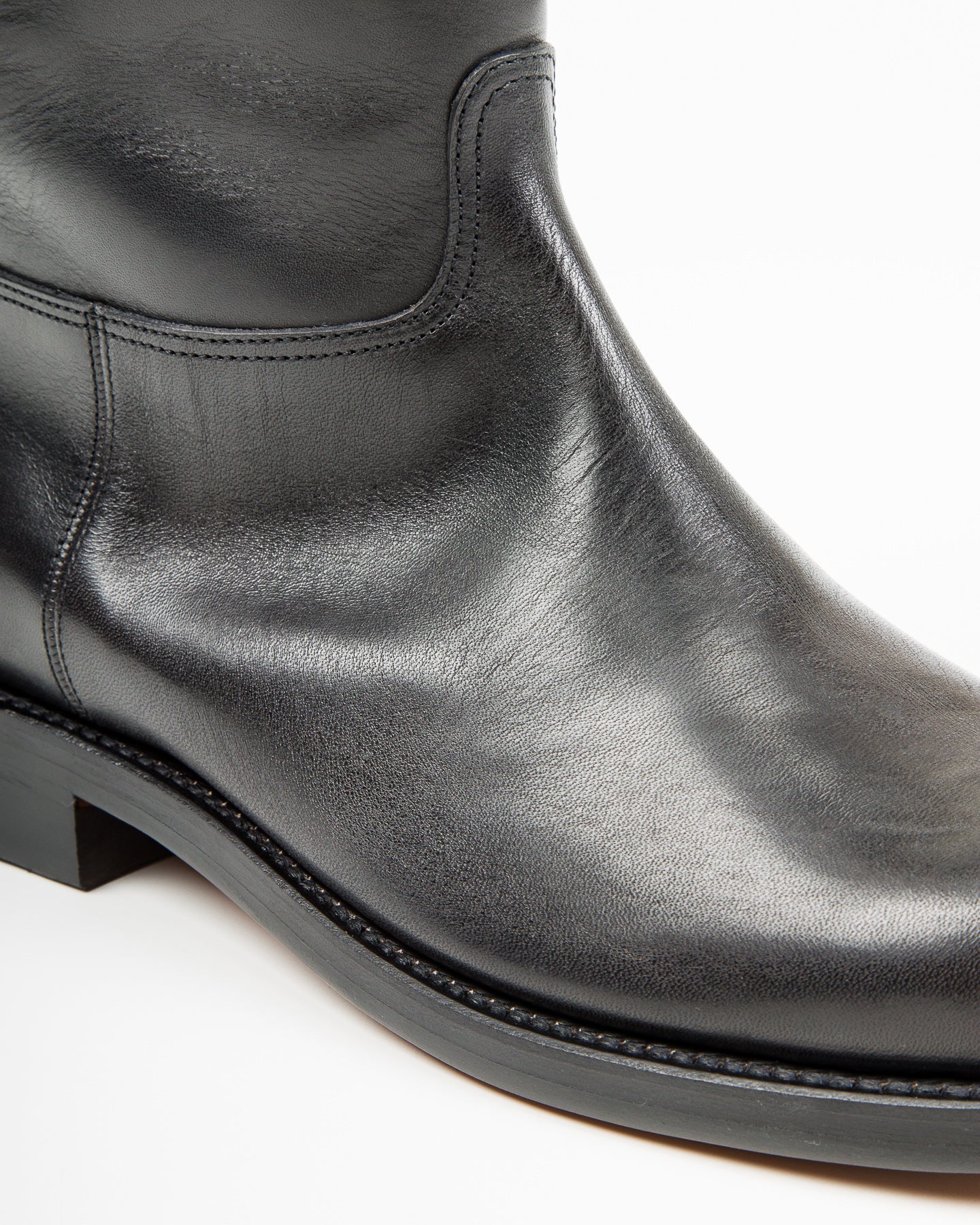 Rolling Dub Trio Rottweiler Riding Boots - All Black Horsehide - Standard & Strange