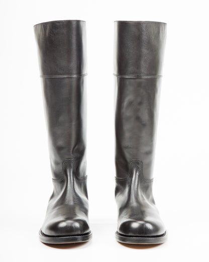 Rolling Dub Trio Rottweiler Riding Boots - All Black Horsehide - Standard & Strange