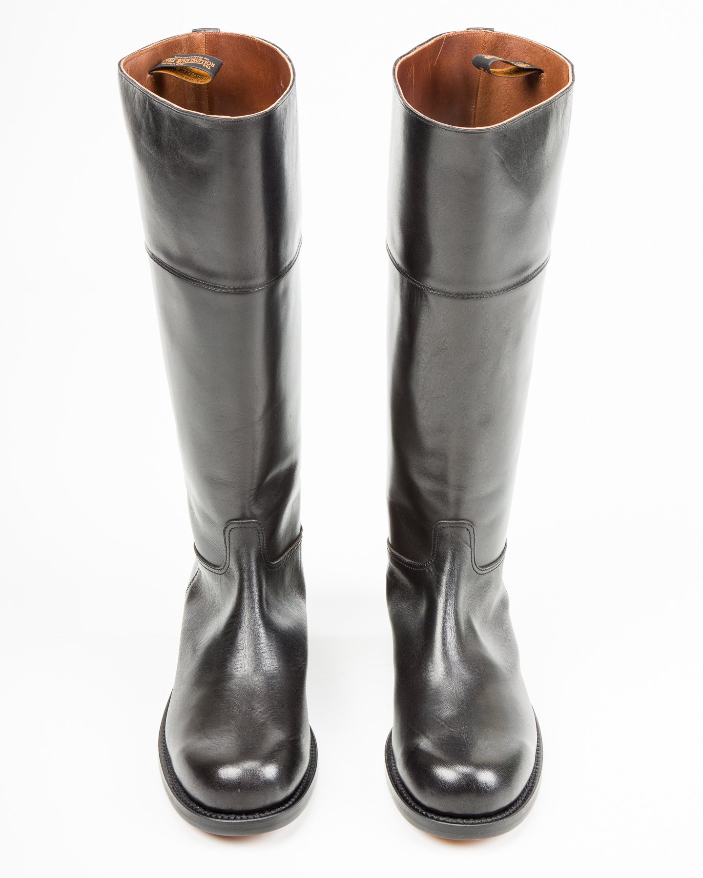 Rolling Dub Trio Rottweiler Riding Boots - All Black Horsehide - Standard & Strange