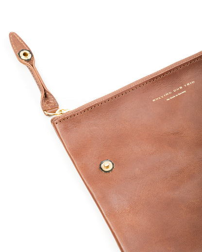 Rolling Dub Trio Square Zip + Snap Pouch - Brown Horse Medium - Standard & Strange