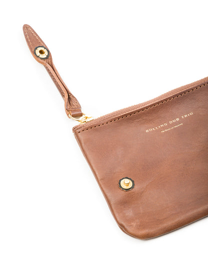 Rolling Dub Trio Square Zip + Snap Pouch - Brown Horse Small - Standard & Strange