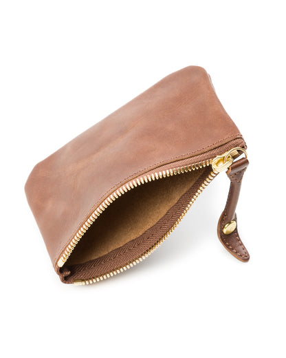 Rolling Dub Trio Square Zip + Snap Pouch - Brown Horse Small - Standard & Strange