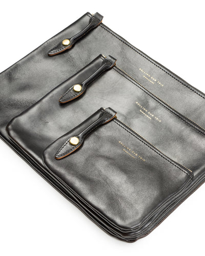 Rolling Dub Trio Square Zip + Snap Pouch - Black Horse Large - Standard & Strange