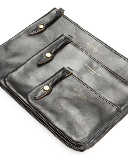 Rolling Dub Trio Square Zip + Snap Pouch - Black Horse Medium - Standard & Strange