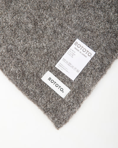 RoToTo Alpaca Boucle Short Muffler - Dark Gray - Standard & Strange