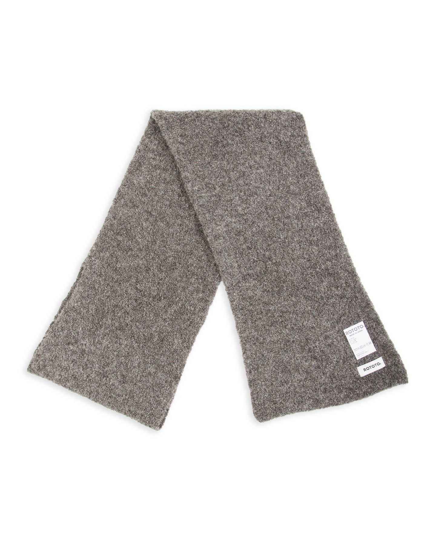 RoToTo Alpaca Boucle Short Muffler - Dark Gray - Standard & Strange