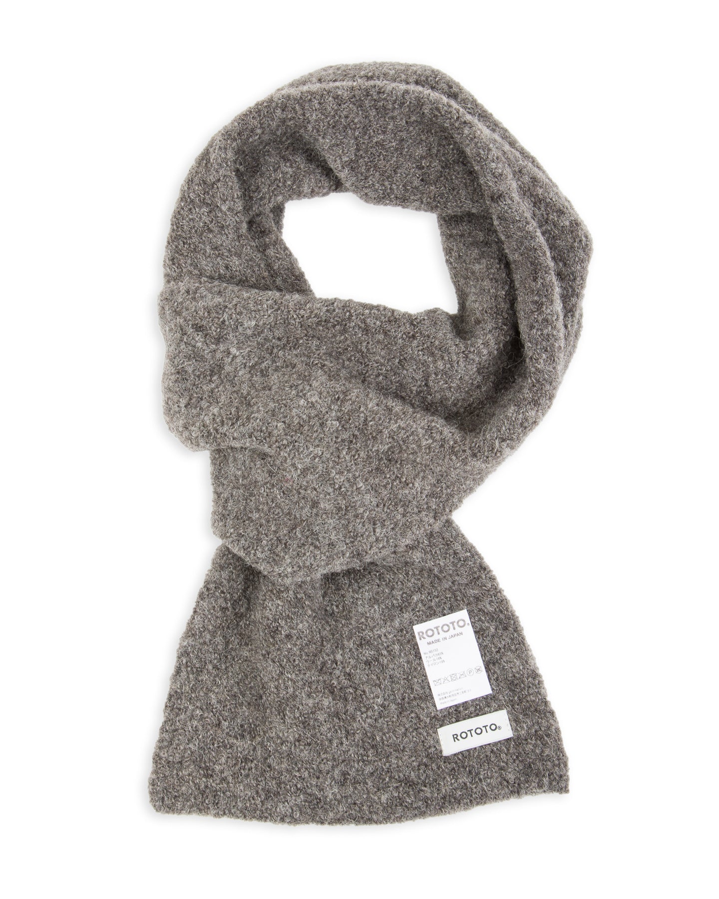 RoToTo Alpaca Boucle Short Muffler - Dark Gray - Standard & Strange