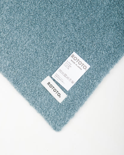 RoToTo Alpaca Boucle Short Muffler - Smoke Blue - Standard & Strange