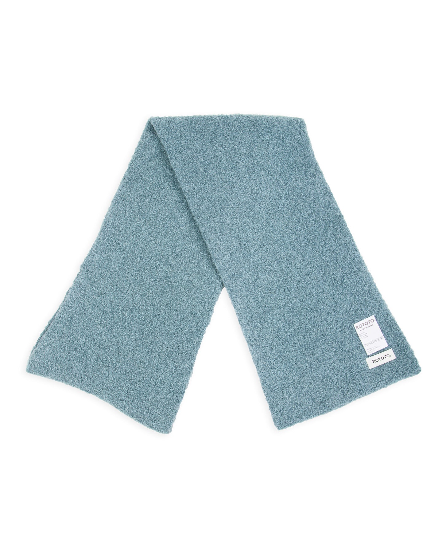 RoToTo Alpaca Boucle Short Muffler - Smoke Blue - Standard & Strange