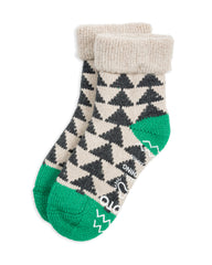 Comfy Room Socks - Sankaku Charcoal/Green