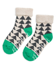 Comfy Room Socks - Sankaku Charcoal/Green