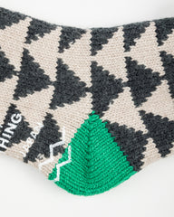 Comfy Room Socks - Sankaku Charcoal/Green