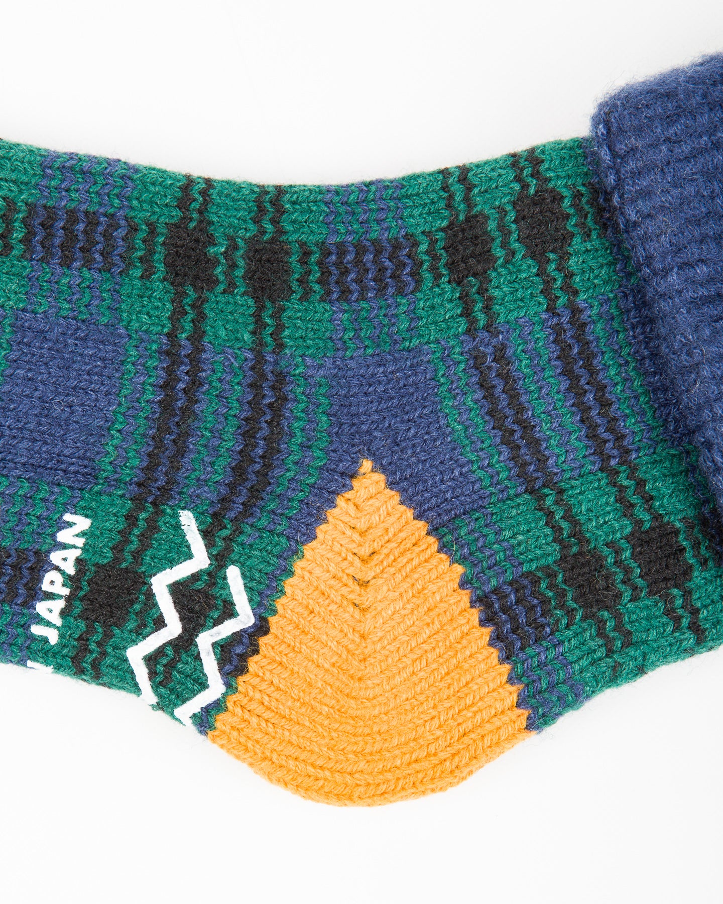 RoToTo Comfy Room Socks "Check" - Navy/Green - Standard & Strange